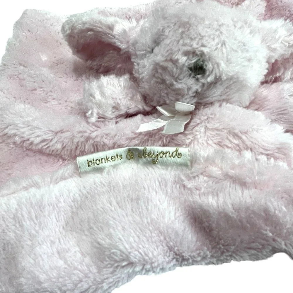 Blankets & Beyond Pink Puppy Dog Security Blanket Nunu Lovey Pacifier‎ Holder